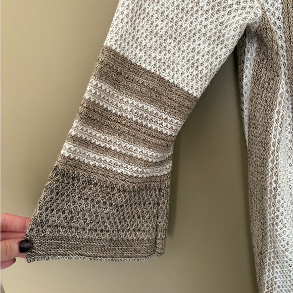 Christopher & Banks Knit Sweater Tunic Stripe XL Brown - Picture 6 of 8